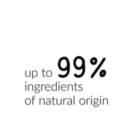 up to 99% ingredients of natural origin
